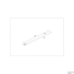 Rechthoekige Stabilisatiestang Chroom 100 Cm -Badkamerwinkel 20.3868 tech