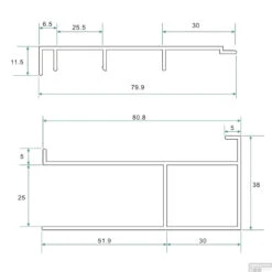 BWS Erie Verbredingsprofiel Voor Douchewand Aluminium 3x202 Cm 9 BWS Erie Verbredingsprofiel Voor Douchewand Aluminium 3x202 Cm -Badkamerwinkel 20.3882 3 1
