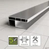 BWS Erie Verbredingsprofiel Voor Douchewand Aluminium 3x202 Cm -Badkamerwinkel 20.3882 2