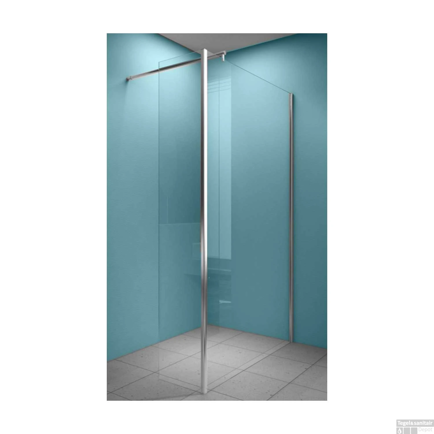 Inloopdouche Wiesbaden Met Zijwand 30cm 90x200cm 8mm NANO Coating 6 Inloopdouche Wiesbaden Met Zijwand 30cm 90x200cm 8mm NANO Coating - Afbeelding 4