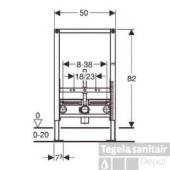 Geberit Duofix Bidet Element 82 Cm. Hoog -Badkamerwinkel 20594