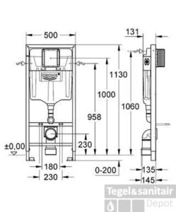 Grohe Rapid Sl Wc Element Zonder Wandbev. 5 Grohe Rapid Sl Wc Element Zonder Wandbev. -Badkamerwinkel 23982