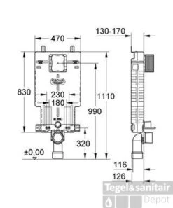 Grohe Uniset Wc Element -Badkamerwinkel 24005