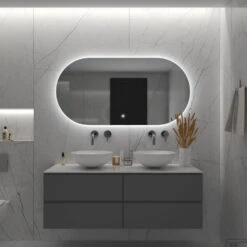 Badkamerspiegel BWS Riono 70x100cm Horizontaal LED Incl. Verwarming