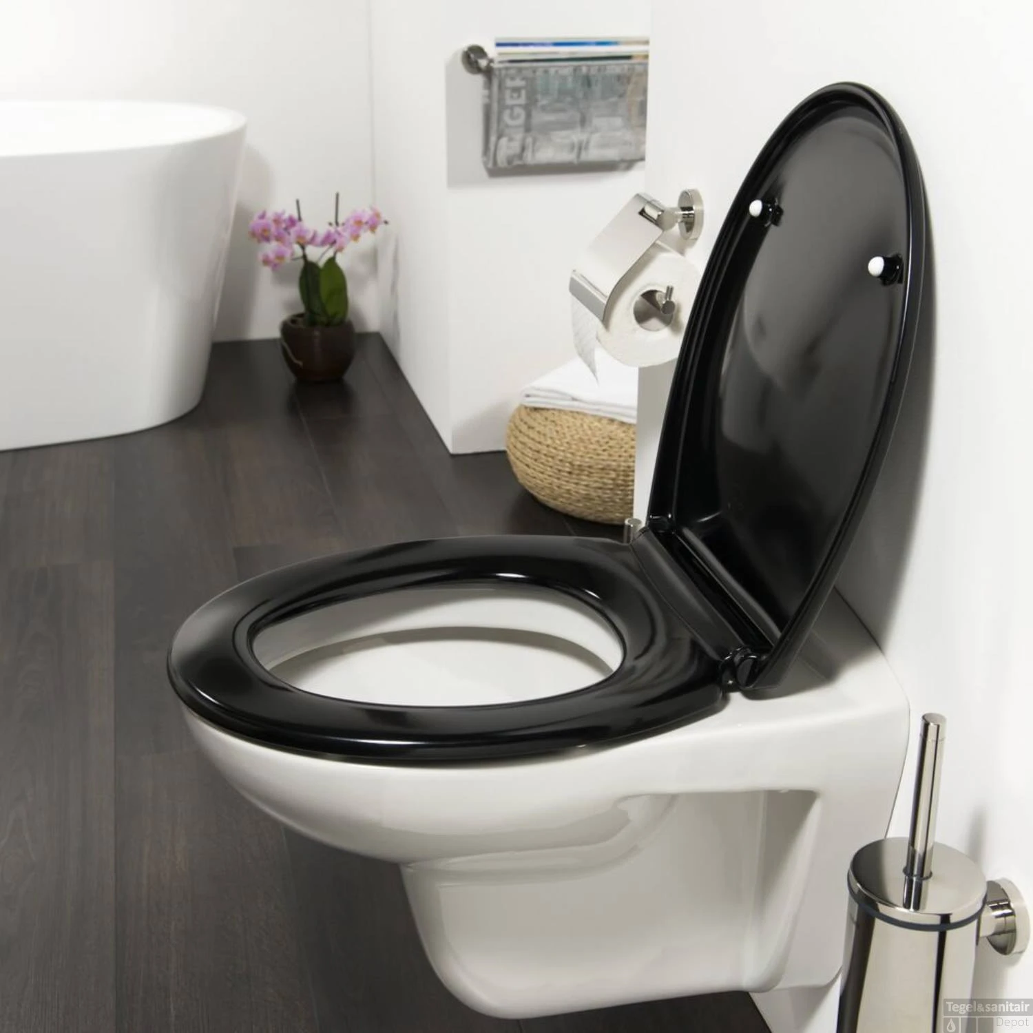 Toiletzitting Tiger Ventura Softclose Duroplast Zwart 5 Toiletzitting Tiger Ventura Softclose Duroplast Zwart - Afbeelding 3