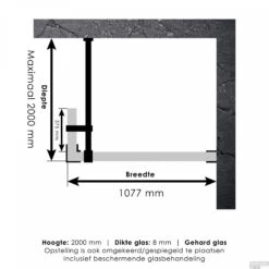 Inloopdouche Compleet Just Creating Profielloos 110/40 Cm Koper -Badkamerwinkel 4jc2 110 40 tt