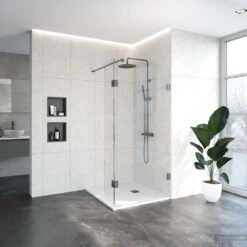 Sanitop Douchewand Profielloos | Met Draaibare Zijwand 30cm | Inloopdouche (Alle Kleuren En Maten) -Badkamerwinkel 4jc3 100 30m 1