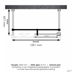 Inloopdouche Compleet XL Just Creating Profielloos 90x160 Cm Goud -Badkamerwinkel 4jc6 90x160 t 3