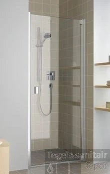 Kermi Raya Draaideur 1-dlg. 90 X 200 Cm. Rechts Op Douchebak Zilver Glans-helder Clean