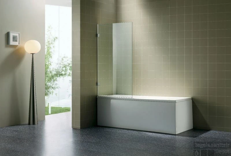 B&w-luxury Bagno Badwand 80x140cm. Chroom-helder Clean 3 B&w-luxury Bagno Badwand 80x140cm. Chroom-helder Clean