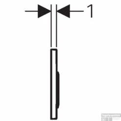 Geberit Omega 20 Bedieningsplaat Front/planchetbediening Wit-chroom-wit -Badkamerwinkel 77503