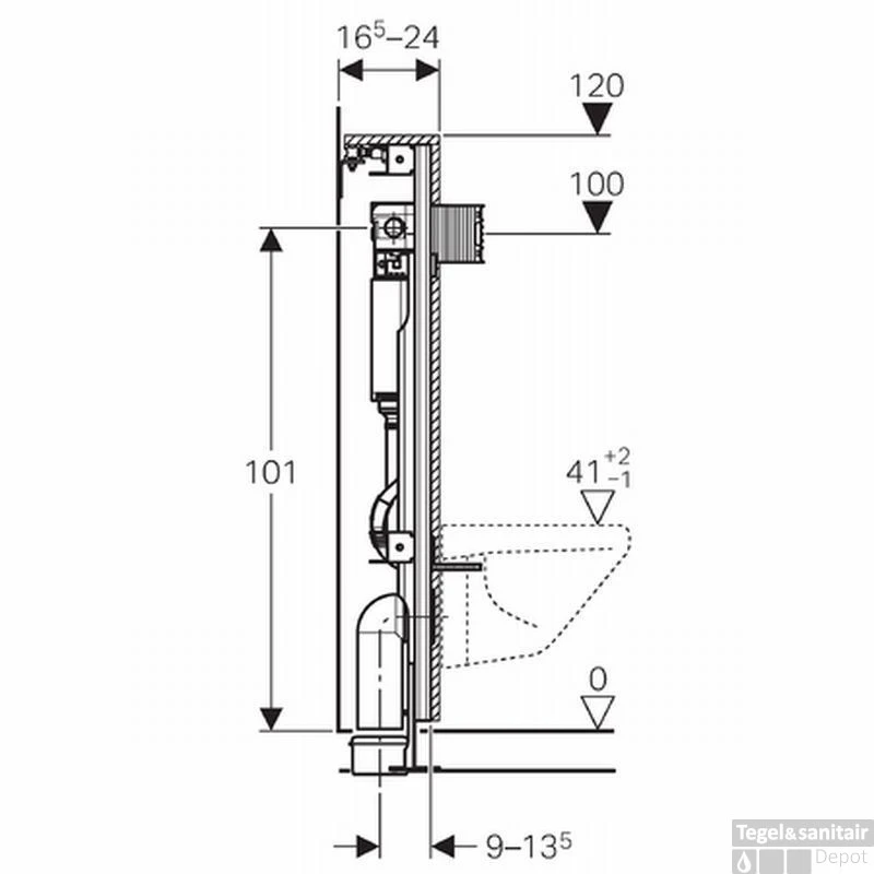 Geberit Gis Easy Omega Inbouwreservoir H120 Frontbediening 5 Geberit Gis Easy Omega Inbouwreservoir H120 Frontbediening - Afbeelding 3