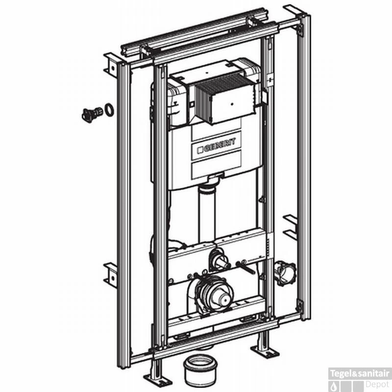 Geberit Gis Easy Omega Inbouwreservoir H120 Frontbediening 3 Geberit Gis Easy Omega Inbouwreservoir H120 Frontbediening