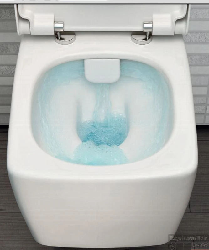 B&w-luxury Zarza Wandcloset Spoelrandloos M/closetzitting Softclose Wit 4 B&w-luxury Zarza Wandcloset Spoelrandloos M/closetzitting Softclose Wit - Afbeelding 2