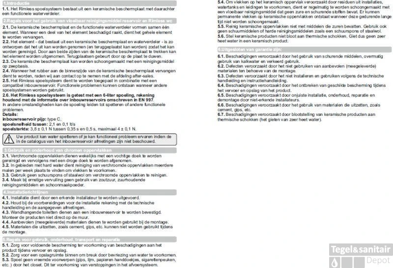 B&w-luxury Zarza Wandcloset Spoelrandloos M/closetzitting Softclose Wit 7 B&w-luxury Zarza Wandcloset Spoelrandloos M/closetzitting Softclose Wit - Afbeelding 5