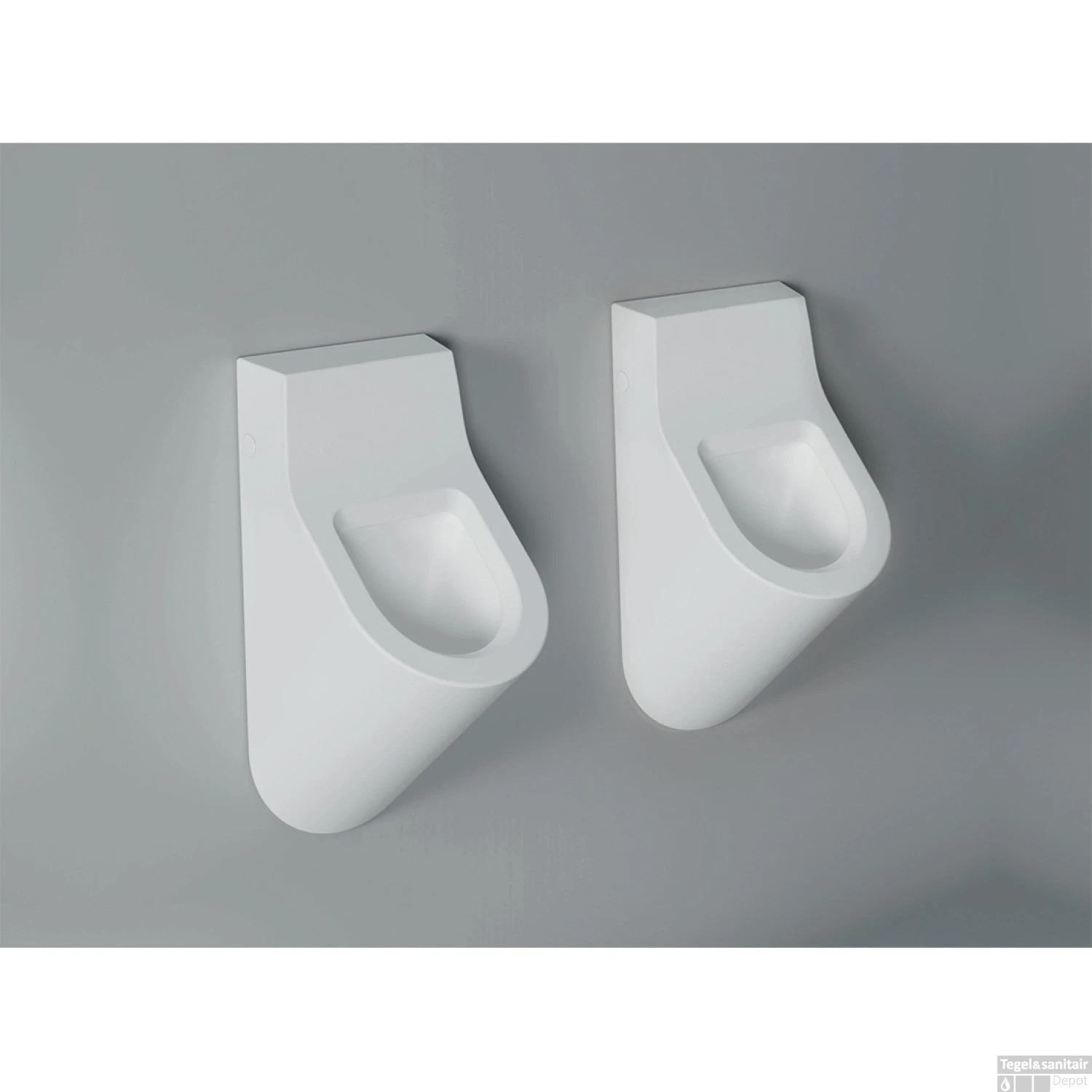 Urinoir Salenzi Hung Achterinlaat Mat Antraciet (incl. Ophangset En Sifon) - Afbeelding 2