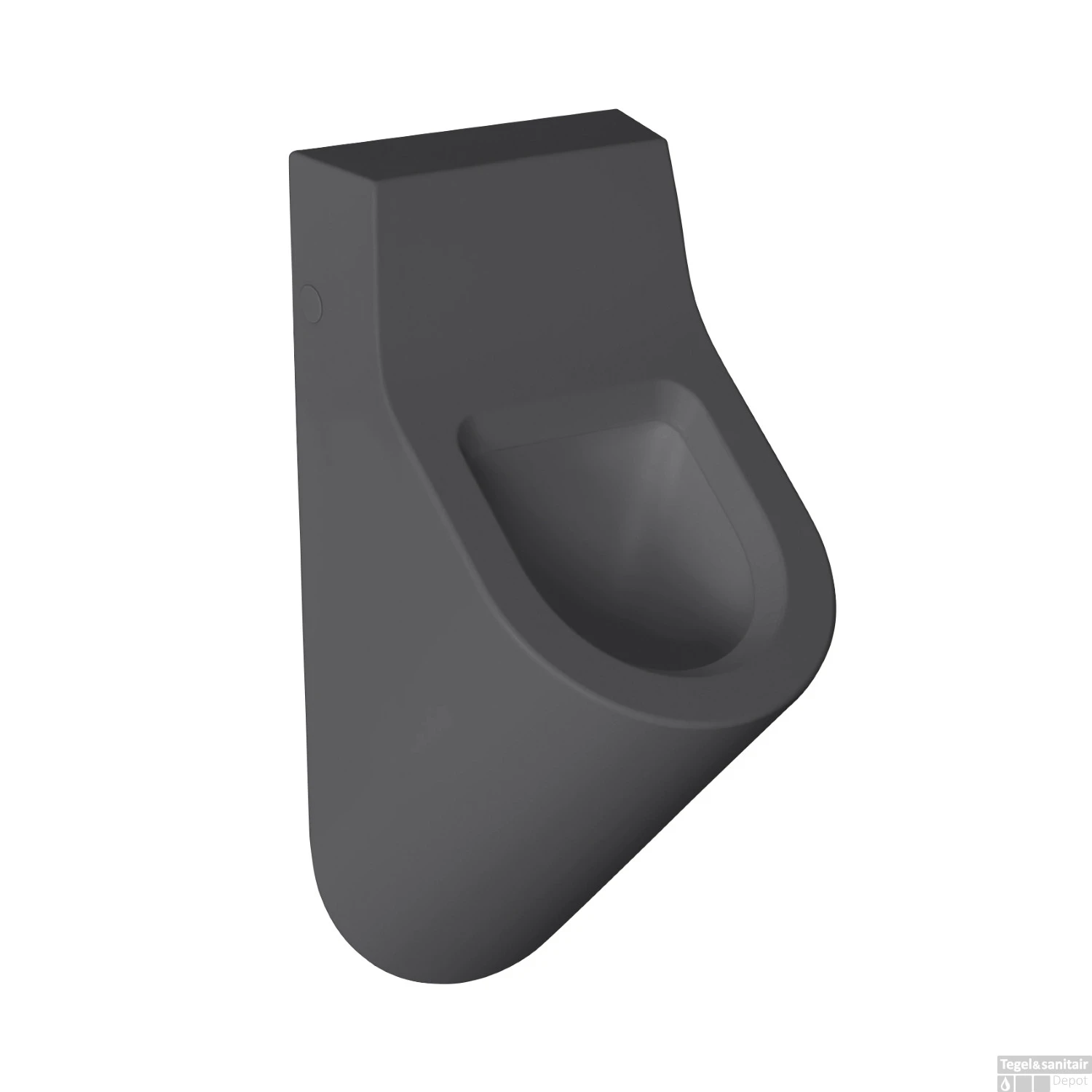 Urinoir Salenzi Hung Achterinlaat Mat Antraciet (incl. Ophangset En Sifon)