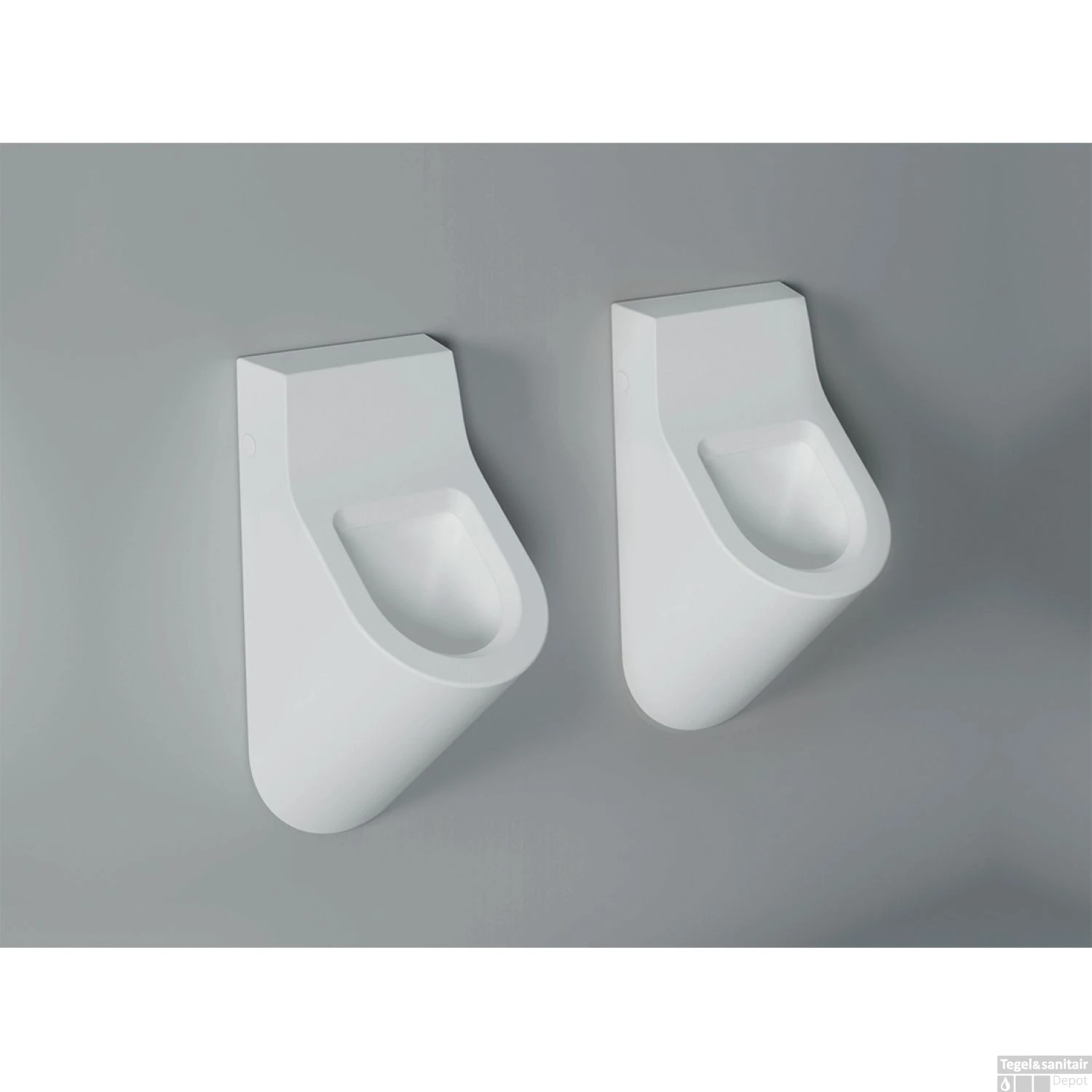 Urinoir Salenzi Hung Achterinlaat Mat Grijs (incl. Ophangset En Sifon) - Afbeelding 2