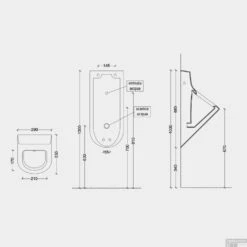 Urinoir Salenzi Hung Achterinlaat Mat Grijs (incl. Ophangset En Sifon) -Badkamerwinkel 7ae1mgr0 urinoir salenzi hung achterinlaat mat grijs incl. ophangset en sifon tech