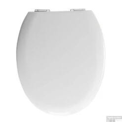 Toiletzitting Allibert Sunshine Geperst Hout 36,8x6,1x44 Cm Soft-Close Wit -Badkamerwinkel 814069 2