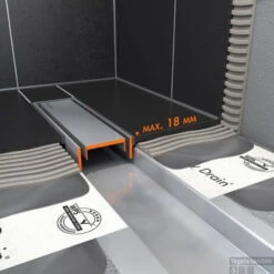 Easydrain Compact Taf Modulo Design Douchegoot 70 Cm.rooster Classic Waterslot 30mm. Rvs Geborsteld -Badkamerwinkel 81493