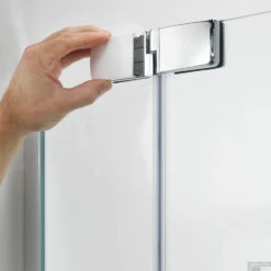 Badwand Sealskin Custom 100x140 Cm Zilver Hoogglans Helder Glas Links -Badkamerwinkel 8717821616175 2