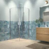 Douchecabine Sealskin Inc. Kwartrond Tweedelig 8 Mm Helder Veiligheidsglas Met Antikalklaag 100x100x200 Cm Zilver -Badkamerwinkel 8720314712018 1 shop