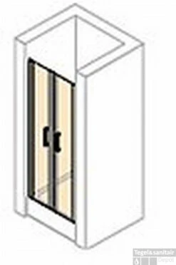 Huppe Classics 2 Pendeldeur 90 X 200 Cm. In Nis Matzilver-helder Glas