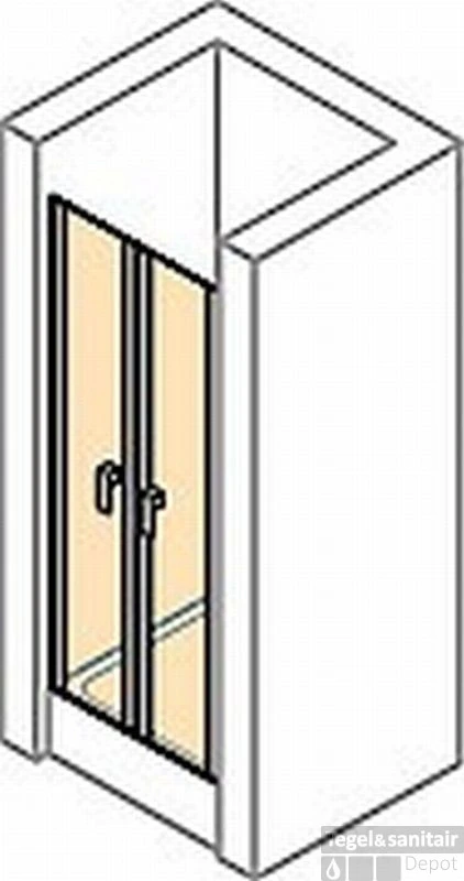 Huppe Design Pure Nis Pendeldeur 80 X 200 Cm. Matzilver-helder Glas 3 Huppe Design Pure Nis Pendeldeur 80 X 200 Cm. Matzilver-helder Glas