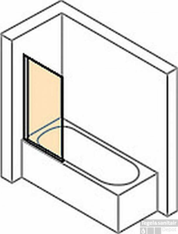 Huppe Design Pure 1-delige Badklapwand 75x150 Cm. Chroom Look-helder Glas 3 Huppe Design Pure 1-delige Badklapwand 75x150 Cm. Chroom Look-helder Glas