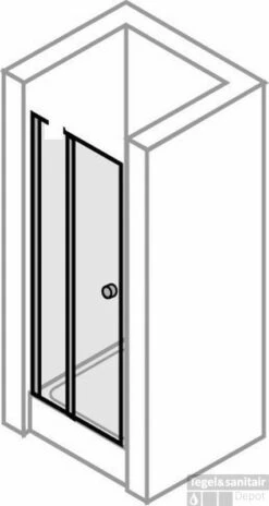 Huppe Design Pure Nis Draaideur 100 X 200 Cm. Met Segment Chroom Look-helder Glas