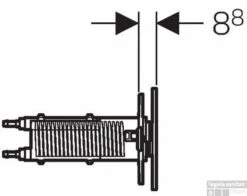 Geberit Sigma 70 Opbouw Drukker Voor Inbouw Reservoir 12 Cm. Glas Umbra-aluminium -Badkamerwinkel 92609 1