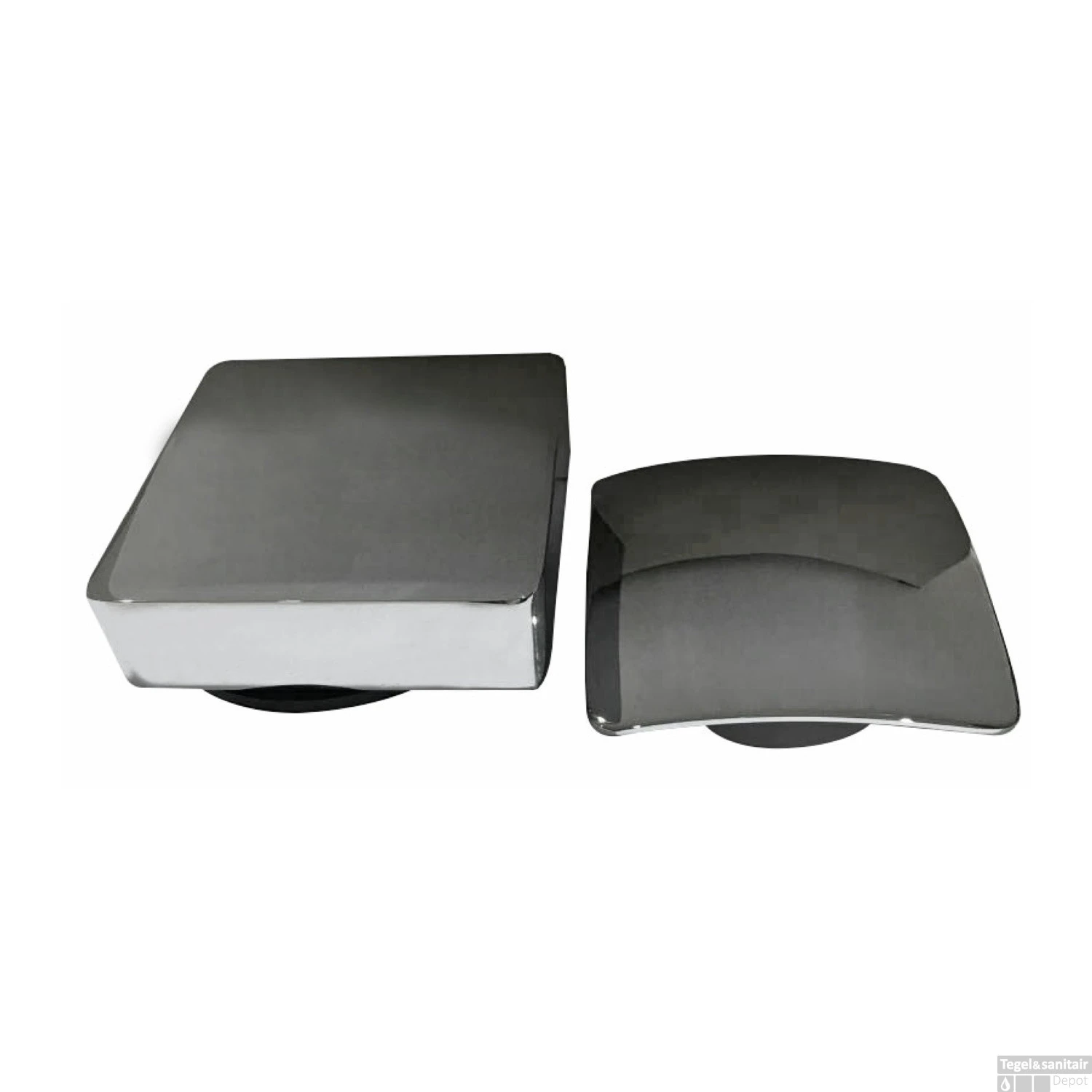 Badafvoerplug Set Boss & Wessing Tbv Badoverloopcombinatie Met Vulfunctie Vierkant Chroom