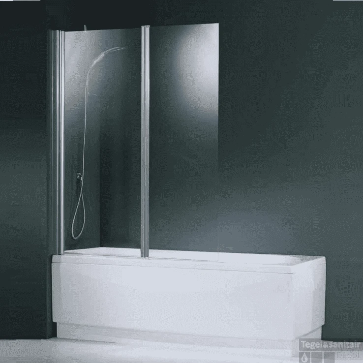 Badklapwand Novellini Aurora 2 Delig 120x150cm 6mm NANO Coating 3 Badklapwand Novellini Aurora 2 Delig 120x150cm 6mm NANO Coating