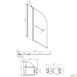 Badwand Boss & Wessing Bibi Afgerond 100x140cm Scharnierend Omkeerbaar 6mm 7 Badwand Boss & Wessing Bibi Afgerond 100x140cm Scharnierend Omkeerbaar 6mm -Badkamerwinkel badwand boss wessing bibi afgerond 100x140cm scharnierend omkeerbaar 6mm tech
