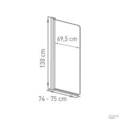 Badwand VM Go Megalo 75x130cm Scharnierend Wit Profiel 4mm Veiligheidsglas 5 Badwand VM Go Megalo 75x130cm Scharnierend Wit Profiel 4mm Veiligheidsglas -Badkamerwinkel badwand vm go megalo 75x130cm scharnierend wit profiel 4mm veiligheidsglas 230050 tech