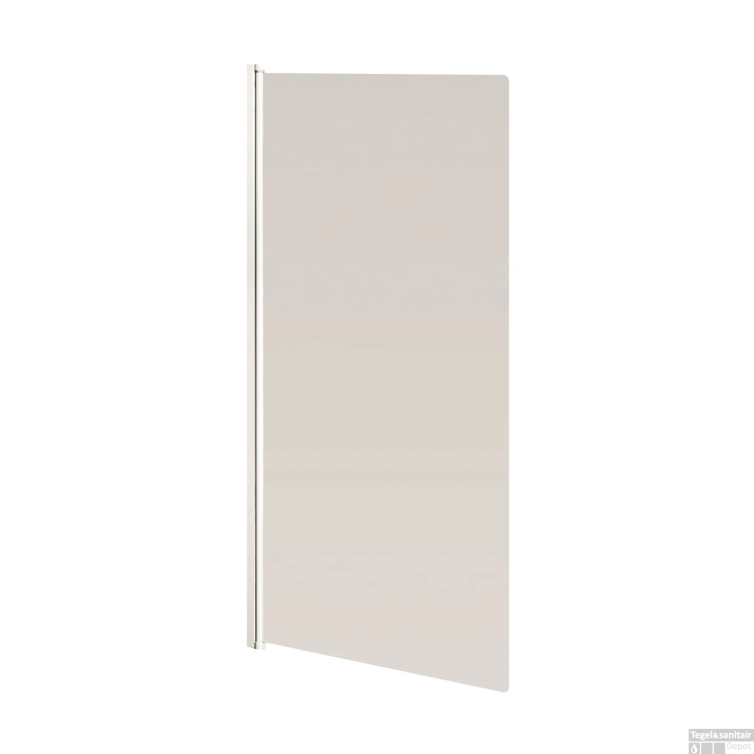 Badwand VM Go Megalo 75x130cm Scharnierend Wit Profiel 4mm Veiligheidsglas 3 Badwand VM Go Megalo 75x130cm Scharnierend Wit Profiel 4mm Veiligheidsglas