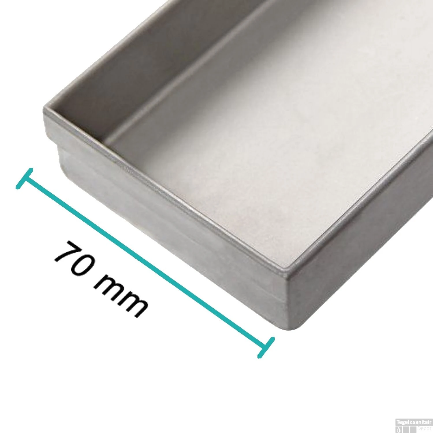 RVS Douchegoot BASIC Met Uitneembaar Sifon 70x7cm 6,7cm Diep TEGEL ROOSTER 7 RVS Douchegoot BASIC Met Uitneembaar Sifon 70x7cm 6,7cm Diep TEGEL ROOSTER - Afbeelding 5