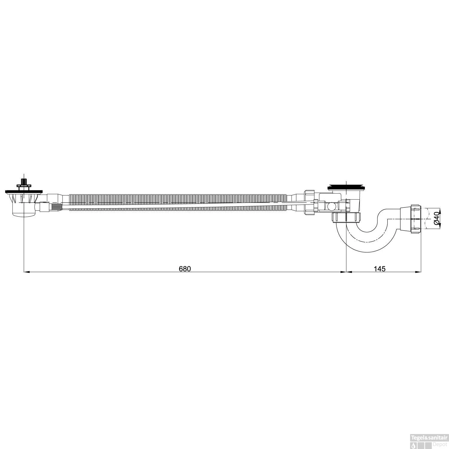Badafvoer Met Overloopcombinatie Wiesbaden (keuze Uit 5 Kleuren) 6 Badafvoer Met Overloopcombinatie Wiesbaden (keuze Uit 5 Kleuren) - Afbeelding 4