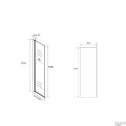 BWS Apollo Zijwand Met Scharnierend Muurprofiel 40x200 Cm 10mm Nano Glas -Badkamerwinkel bws apollo zijwand met scharnierend muurprofiel 40x200 cm 10mm nano glas tech