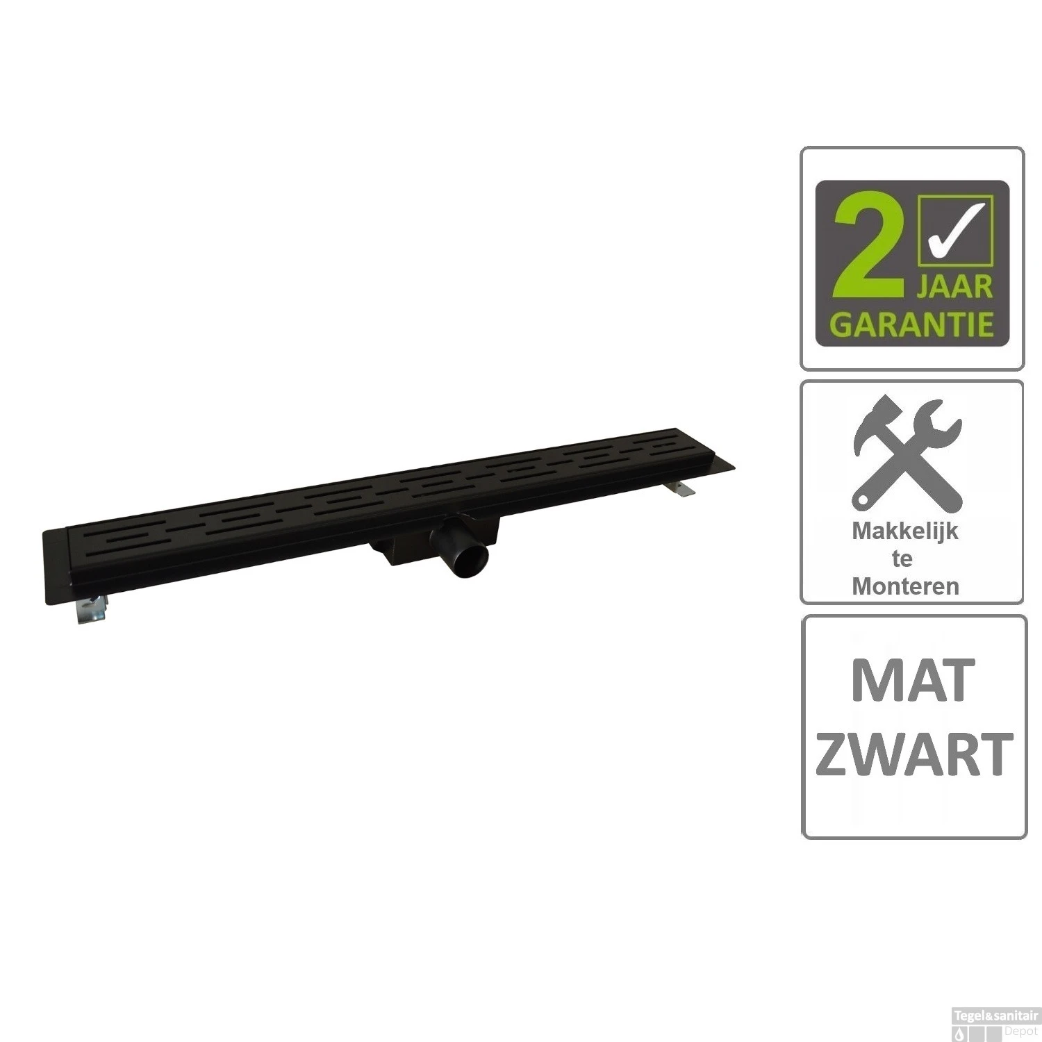 BWS Douchegoot Flens Met Uitneembaar Sifon 70x7x6.7cm RVS Mat Zwart 3 BWS Douchegoot Flens Met Uitneembaar Sifon 70x7x6.7cm RVS Mat Zwart