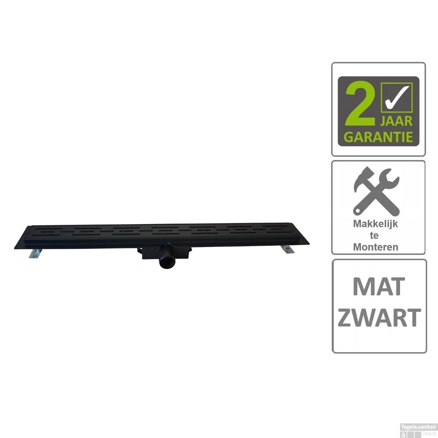 BWS Douchegoot Flens Met Uitneembaar Sifon 80x7x6.7cm RVS Mat Zwart 3 BWS Douchegoot Flens Met Uitneembaar Sifon 80x7x6.7cm RVS Mat Zwart