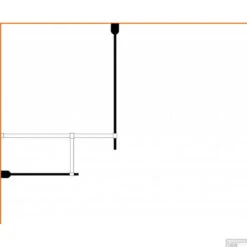 BWS Frame Wandbeugel Inkortbaar 150 Cm Mat Zwart -Badkamerwinkel bws frame wandbeugel combinatie 200x7cm mat zwart detail
