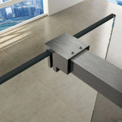BWS Inloopdouche Pro Line Rookglas 80x200 8mm Nano Coating RVS Profiel En Stang -Badkamerwinkel bws inloopdouche pro line middenband 80x200 8mm nano coating rvs profiel en stang det2 10