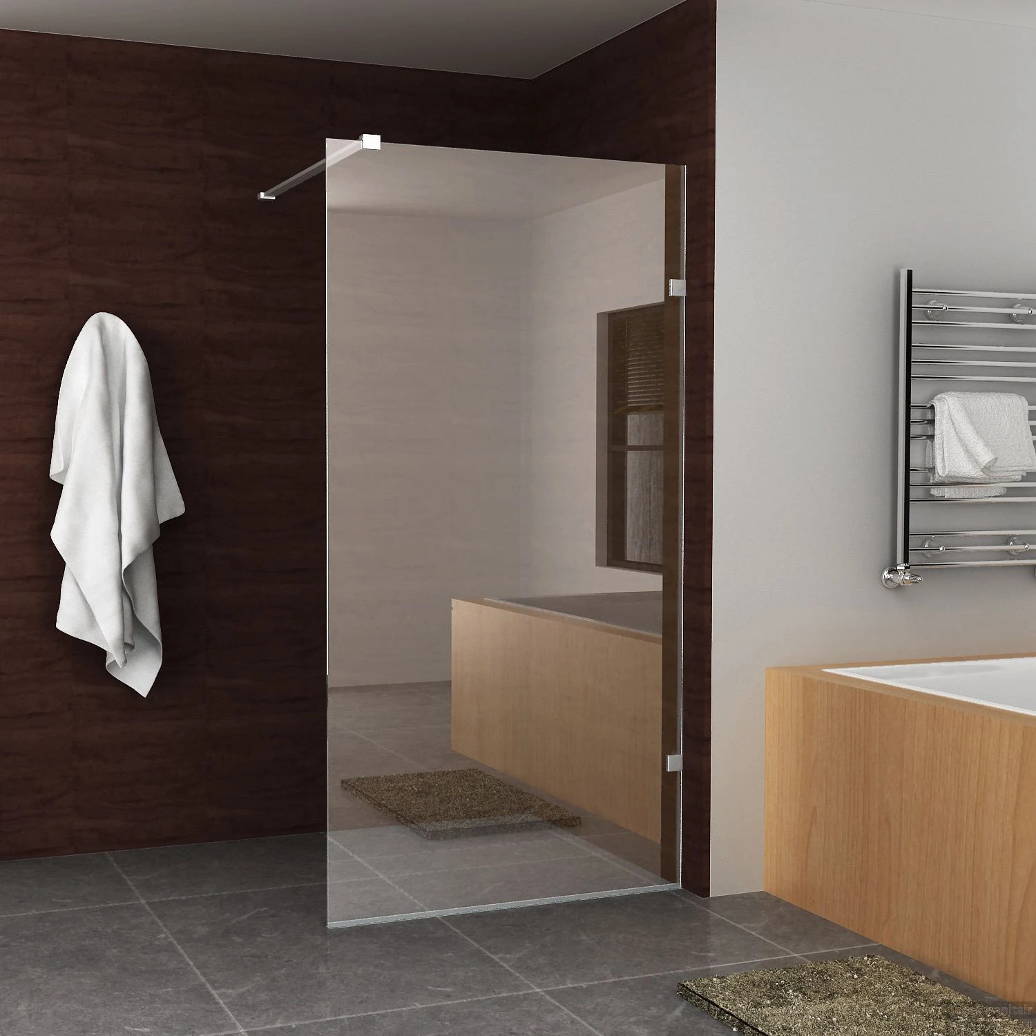 BWS Edge Douchewand Profielloos 8 Mm NANO Coating (ALLE MATEN)