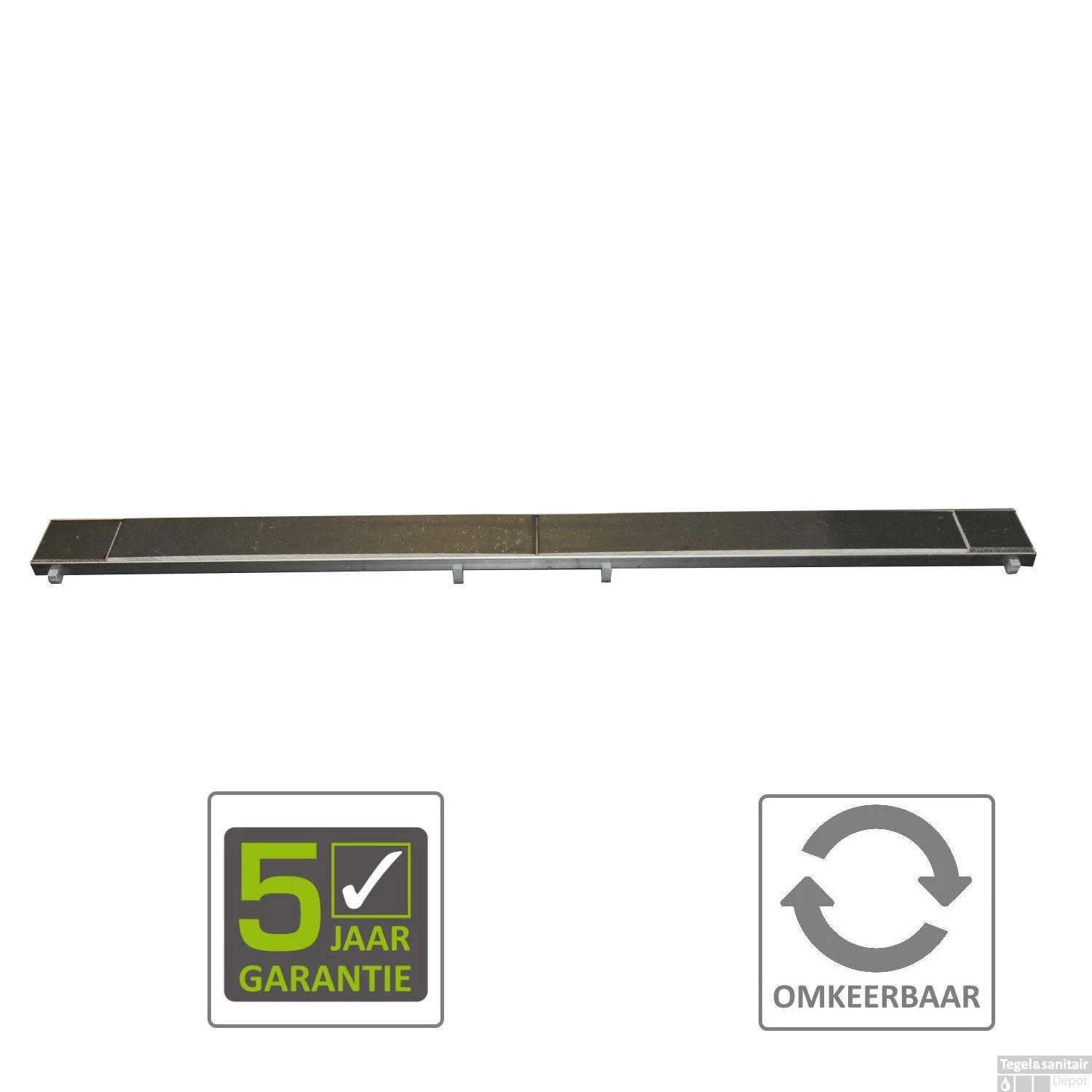 BWS RVS Tegelrooster Tbv Douchegoot 100x7 Cm 3 BWS RVS Tegelrooster Tbv Douchegoot 100x7 Cm