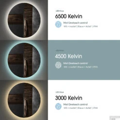 Spiegel Gliss Design Verticaal Led Standaard Dubbele LED Verlichting 120cm 9 Spiegel Gliss Design Verticaal Led Standaard Dubbele LED Verlichting 120cm -Badkamerwinkel bws spiegels led kleur 38