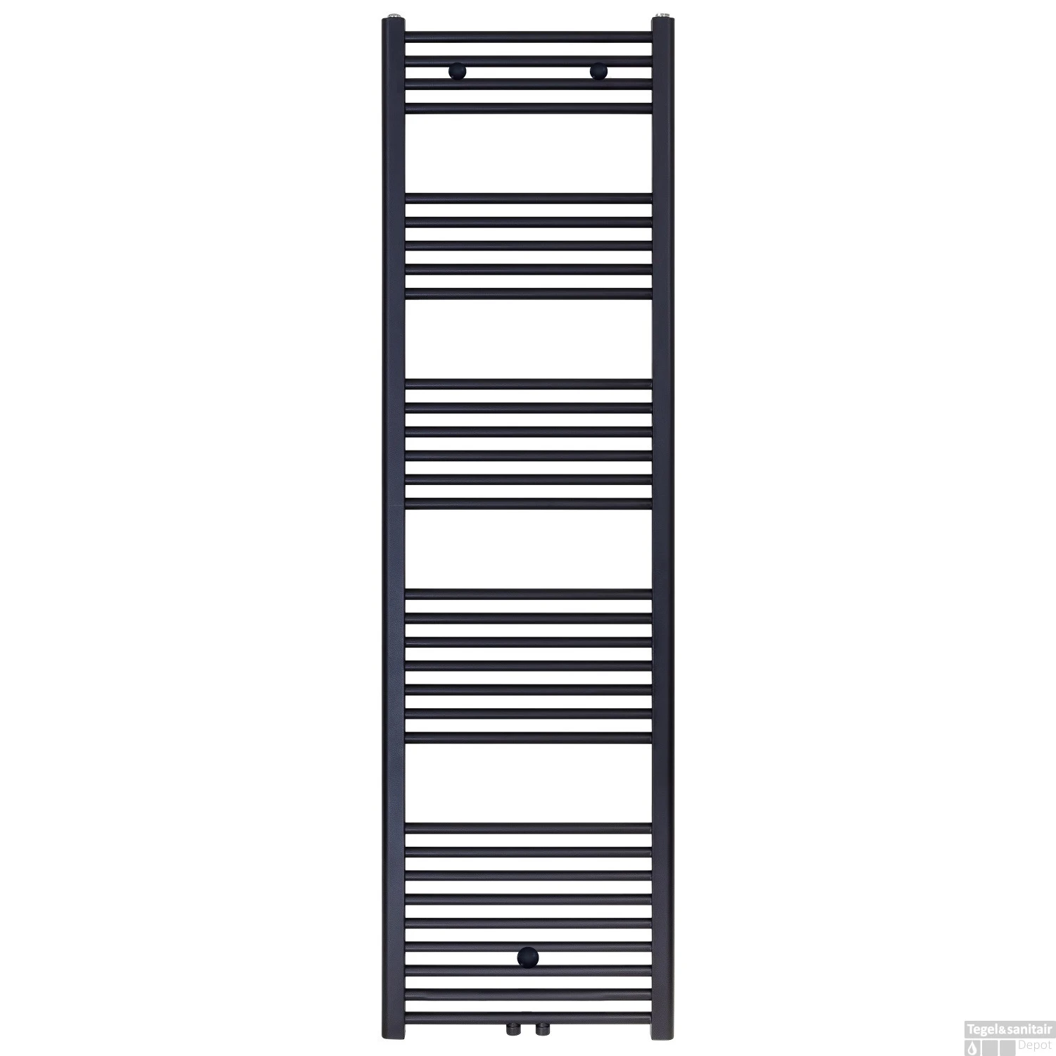 Designradiator Boss & Wessing Nile Gobi 180x60 Cm Geborsteld Mat Zwart Midden-Onderaansluiting 3 Designradiator Boss & Wessing Nile Gobi 180x60 Cm Geborsteld Mat Zwart Midden-Onderaansluiting