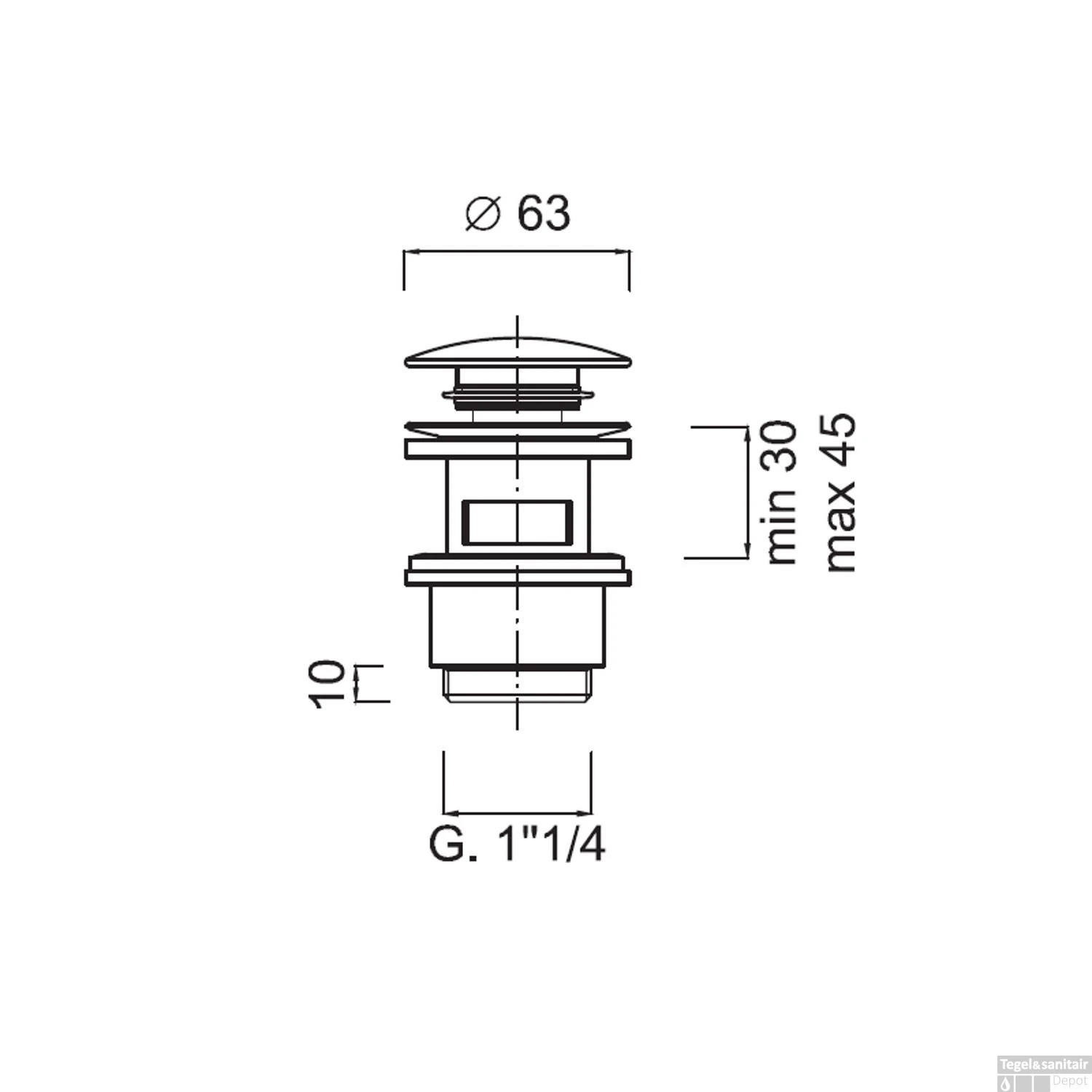 Clickwaste Sanimex Giulini Met Overloop 5/4 Mat Wit 4 Clickwaste Sanimex Giulini Met Overloop 5/4 Mat Wit - Afbeelding 2