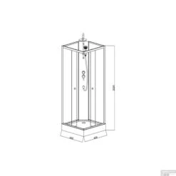 Complete Douchecabine VM Khone III 80x80x220 Cm Hoekinstap Mat Wit -Badkamerwinkel complete douchecabine vm khone iii 80x80x220 cm hoekinstap mat wit tech